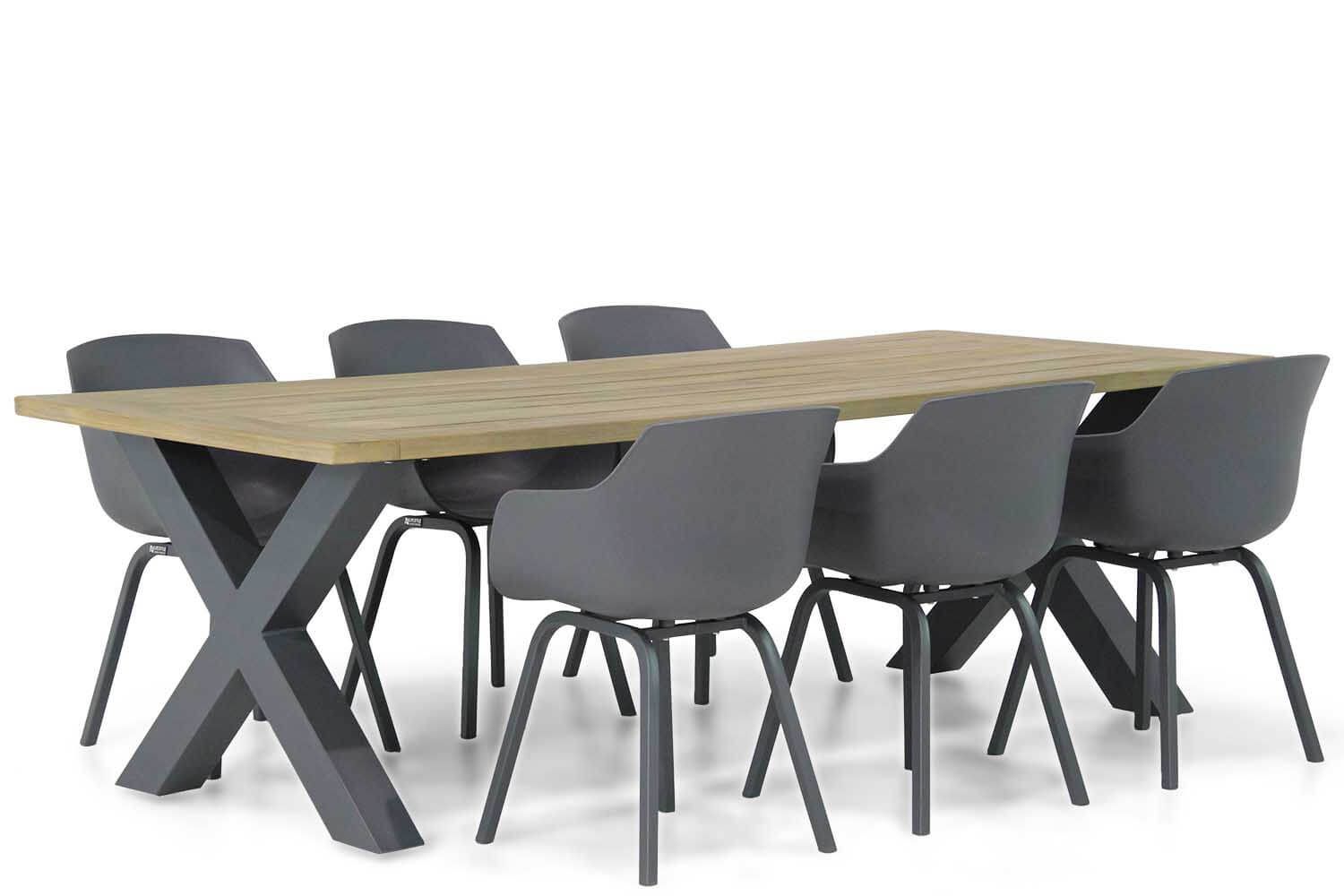 Lifestyle Garden Furniture Lifestyle Salina/Cardiff 240 cm dining tuinset 7-delig