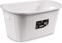 Stefanplast Elegance Wasmand, kunststof, wit, 38 x 58 x 28 cm