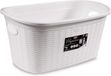 Stefanplast Elegance Wasmand, kunststof, wit, 38 x 58 x 28 cm
