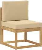 vidaXL Tuinbank Wit en Beige