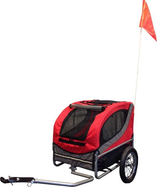 Fietskar Runner 1 - Rood/Grijs - Hondenfietskar - 25 kg