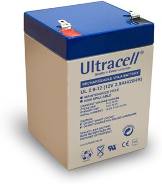 Ultracell VRLA/Leadbattery UL 12v 2900mAh