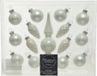 Decoris Kaemingk B.V. Winter witte glazen kerstballen 3 cm en piek set voor mini kerstboom 15-dlg
