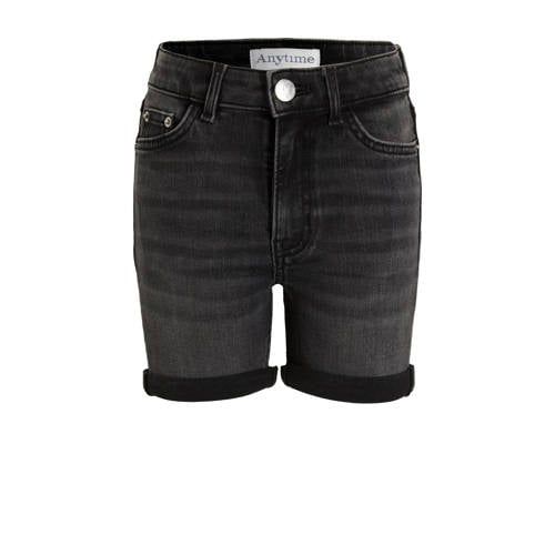 Anytime denim short grijs