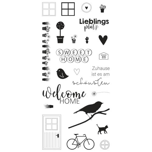 Rayher Clear Stamps - "Welcome Home", 97x205mm, 23 motieven, SB-Btl. 1vel, 50276000