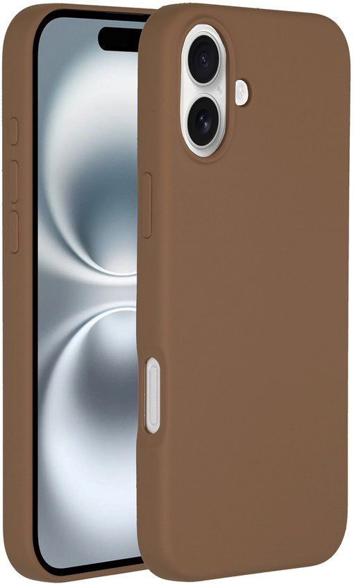 Accezz Liquid Silicone Backcover met MagSafe voor de Apple iPhone 16 Plus - Lichtbruin