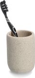 Zeller Tandenborstelhouder - Kunststeen - Beige - 7 x 10 cm