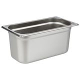 APS 81306 GN 1/3 gastronormcontainer roestvrij staal afmetingen 176 x 325 mm hoogte 150 mm volume 5,7 l kleur roestvrij staal