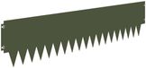 vidaXL Gazonrand 10 st 103 x 25 cm Staal Olijfgroen