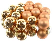 Decoris Kaemingk B.V. Kerstballen glas d3,5 cm brandy 16 st