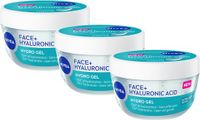 NIVEA Visage+ Acide hyaluronique Hydro Gel - Gel hydratant pour le visage - 72h d'hydratation - Pénètre rapidement - Hydratant - 3x 100ml