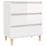 VidaXL Dressoir, hoogglanzwit, 60x35x70 cm, houtvezel
