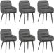 vidaXL Eetstoelen 6 stuks fluweel Donkergrijs 59 x 59,5 x 90 cm