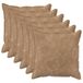 vidaXL - Kussensloop - 6 pcs - HOUTEN - Taupe - 65 x 65 cm - Microfiber Fleece