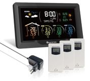 Merkloos Weerstation Weerstation - Draadloos - 3 buitensensoren - Binnen en buiten - 7,5 inch scherm - Weerstation met buitensensor