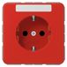 Jung SCHUKO®-wandcontactdoos, 16 A 250 V ~, met opschriftveld, SAFETY+, thermoplast, Serie CD, rood CD 1520 BFKINA RT