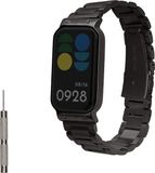 kwmobile Vervangend horlogebandje geschikt voor Xiaomi Smart Band 8 Active / Redmi Band 2 - 14 - 22 cm RVS horloge bandje - metallic zwart