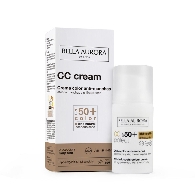 Bella Aurora Dark Spot CC Cream SPF50+. Sensitive skin