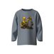NAME IT MINI rechtvallende longsleeve met print - grijsblauw