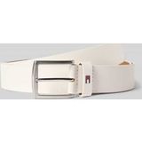 Tommy Hilfiger New Denton 3.5 Cm Riem Wit Leer Mannen