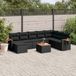 Maison Exclusive - Ensemble de meubles de jardin 9 pièces avec canapé et coussins, noir, en polyrotin