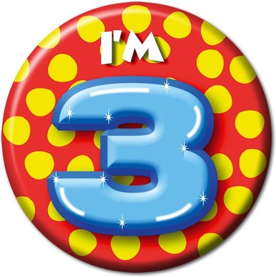 Massamarkt Button 3 jaar (55 mm)