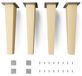 Omgoods - Pieds de meubles en bois de hêtre - Hauteur de 25 cm, pour meubles