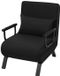 Merkloos Corvance B.V. Slaapbank - Slaapfauteuil - Slaapstoel - Inklapbare Slaapbank - Opvouwbare Stoel - 3-in-1 - met Fauteuil - Linnen Bekleding - Kussen - Verstelbare Rugleuning - Zwart