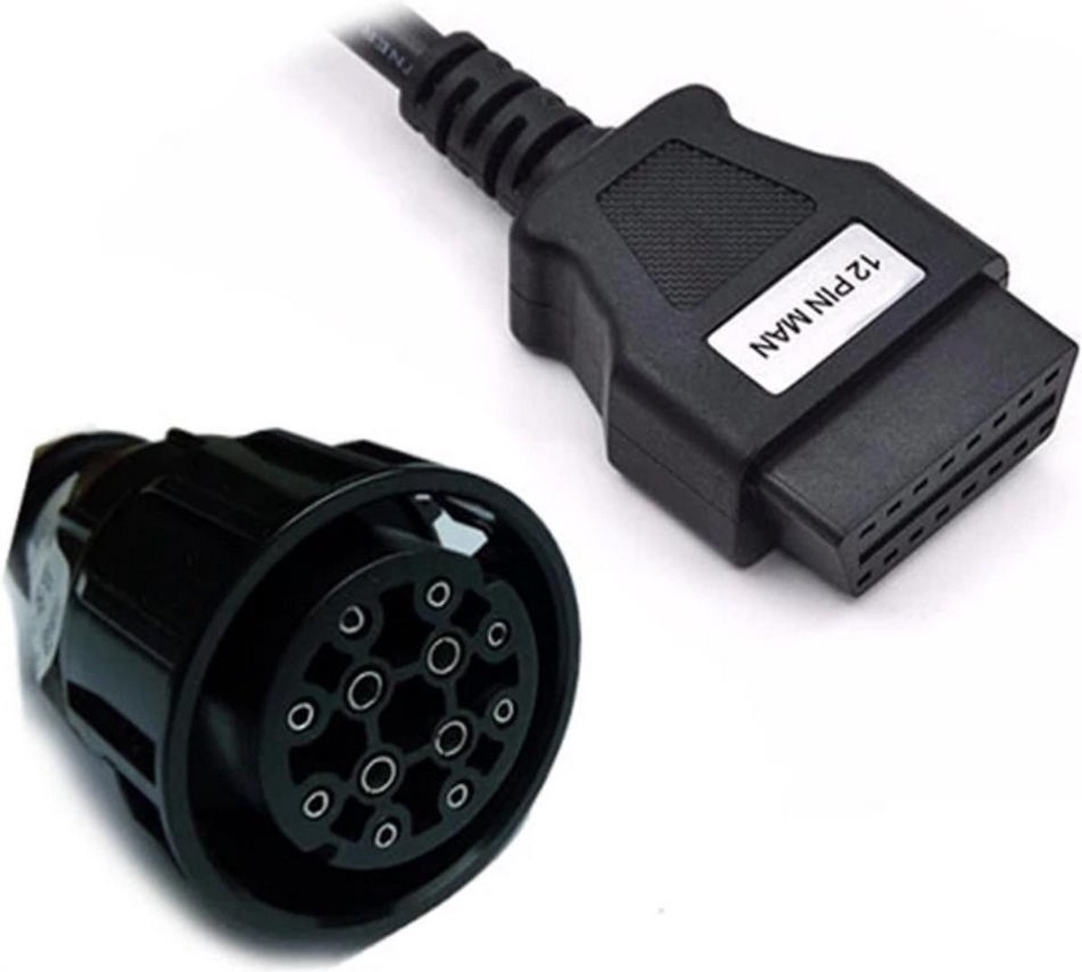 HaverCo MAN 12 Pin naar OBD2 OBDII 16 Pin Connector Diagnostic Tool Adapter kabel /