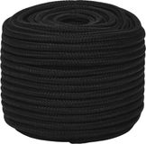 vidaXL - Multifunctioneel touw - 12 mm - 250 m - Zwart - Polyester