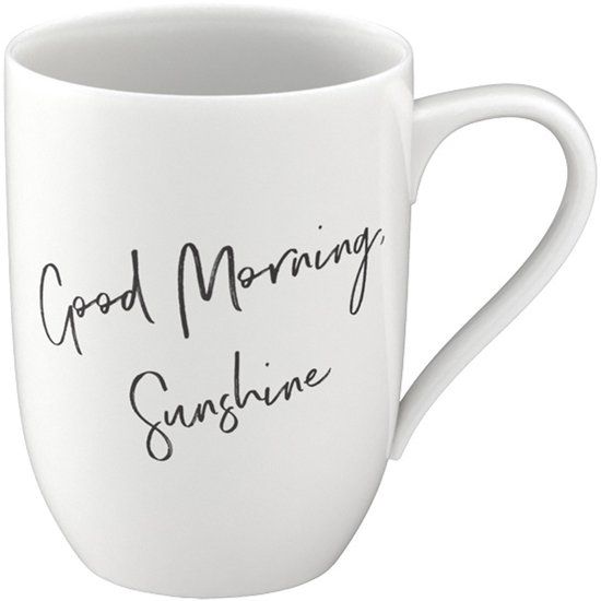 Villeroy & Boch mok met oor - 'Good Morning, Sunshine' opdruk - 290 ml