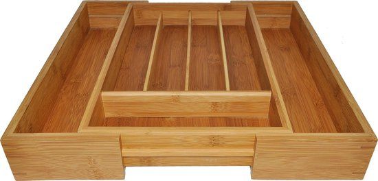 Point-Virgule verstelbare besteklade - bamboe