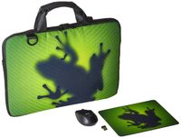 PEDEA SET020-66062401 laptoptas 39,6 cm (15.6") Opbergmap/sleeve Zwart, Groen