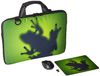 PEDEA SET020-66062401 laptoptas 39,6 cm (15.6") Opbergmap/sleeve Zwart, Groen