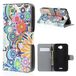 LD A000185 Case beschermhoes met kaartsleuven voor Wiko Barry, motief Hyppie