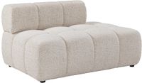 Vente-unique Chaise longue rechts in beige gemêleerde stof FACIVIL