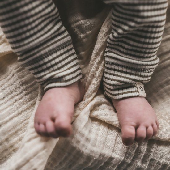 Your Wishes Baby Gestreepte Broek Olijfgroen/Wit