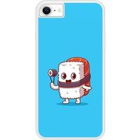 Apple Bedrukt siliconen hoesje compatibel met iPhone 6, Apple iPhone 6S Sushi happy