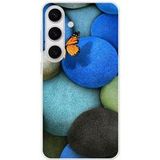 Samsung Galaxy S24 Papillon galet bleu Verstevigd hoesje met sublimatie bedrukking