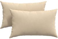 vidaXL - Zitkussens - 2 stuks - Stof - Crème - 50 x 30 cm
