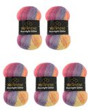 Wollbiene Signo Sparkling MoonGlitter Garen Meerkleurig