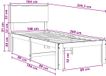 vidaXL Eenpersoonsbed met hoofdbord ROSTOCK Wit 100 x 200 cm