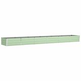 vidaXL Plantenbak Pastelgroen 580 x 100 x 45 cm Gegalvaniseerd Staal