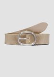 s.Oliver - Leren riem met gesp en folieprint - Beige