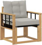 vidaXL Buitensofa Massief Acaciahout en Textilene Wit