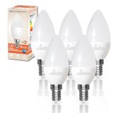(LA) 5 x LED-kaarsen C37, 7 W, krachtig, 680 lumen, E14-fitting, komt overeen met 60 W, neutraal wit (4500 K).