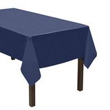 Party Essentials Heavy Duty rechthoekige kunststof tafelkleed, 54 x 108, 3-Count, marineblauw