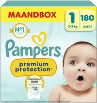 Pampers Premium Protection Maat 1 (2kg-5kg) - 180 Luiers - Maandbox