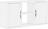 vidaXL TV-meubel ODDA 79x24x40 cm massief grenenhout wit