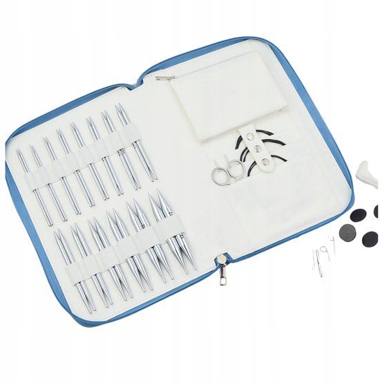 KnitPro Nova Grande verwisselbare naaldenset - paar rondbreinaalden 14 x 13 cm met accessoires Nova Grande set voor beginners, professionals en geschenkdoos